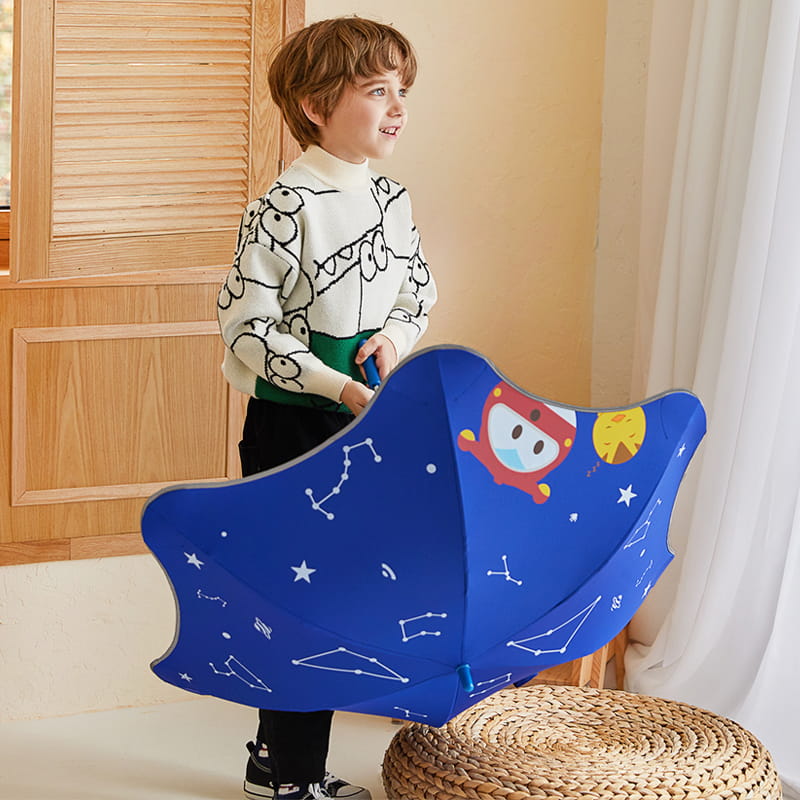 Protezione UV Ombrello per protezione solare con asta diritta ad angolo tondo per bambini